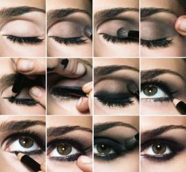 Step-by-step instructions for applying smoky makeup